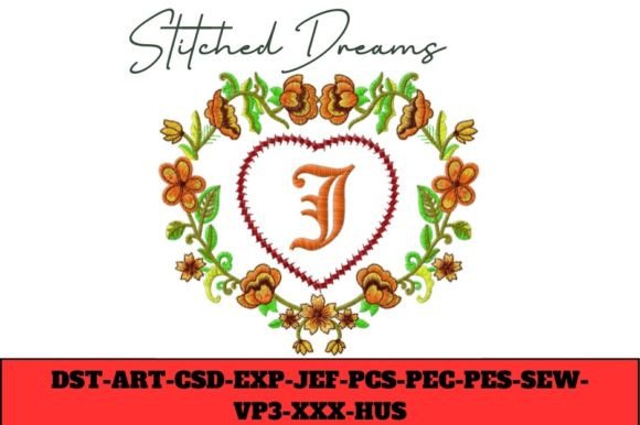 Floral Heart Letter J Review for Boutique Apparel
