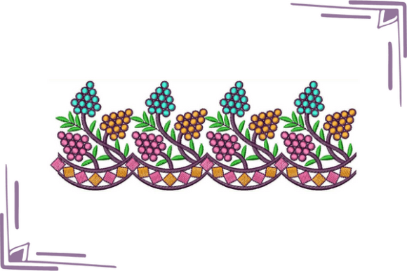 Mexican Style Floral Border Review for Etsy